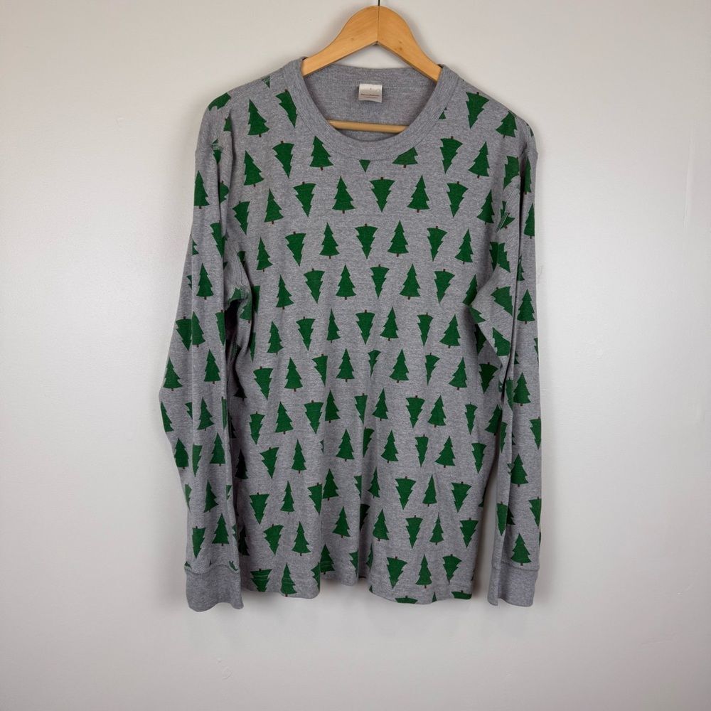 Hanna Andersson Adult Long John Top In Organic Cotton Tannenbaum 52406 Large